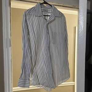 Classic Blue Striped Men's Shirt